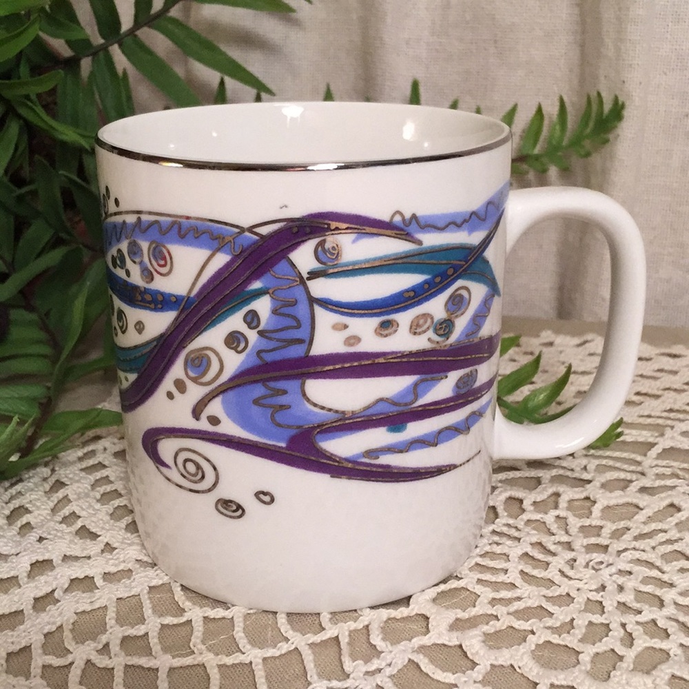 Vintage Bob Mackie Abstract Design Mug
